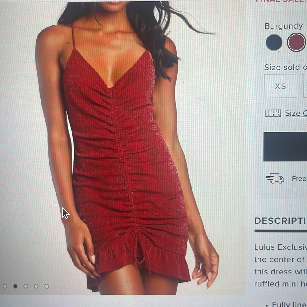 Lulus burgundy dress - Picture 2 of 5
